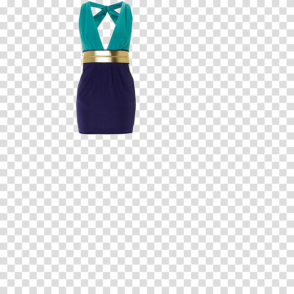 Clothes, blue and green sleeveless dress transparent background PNG clipart
