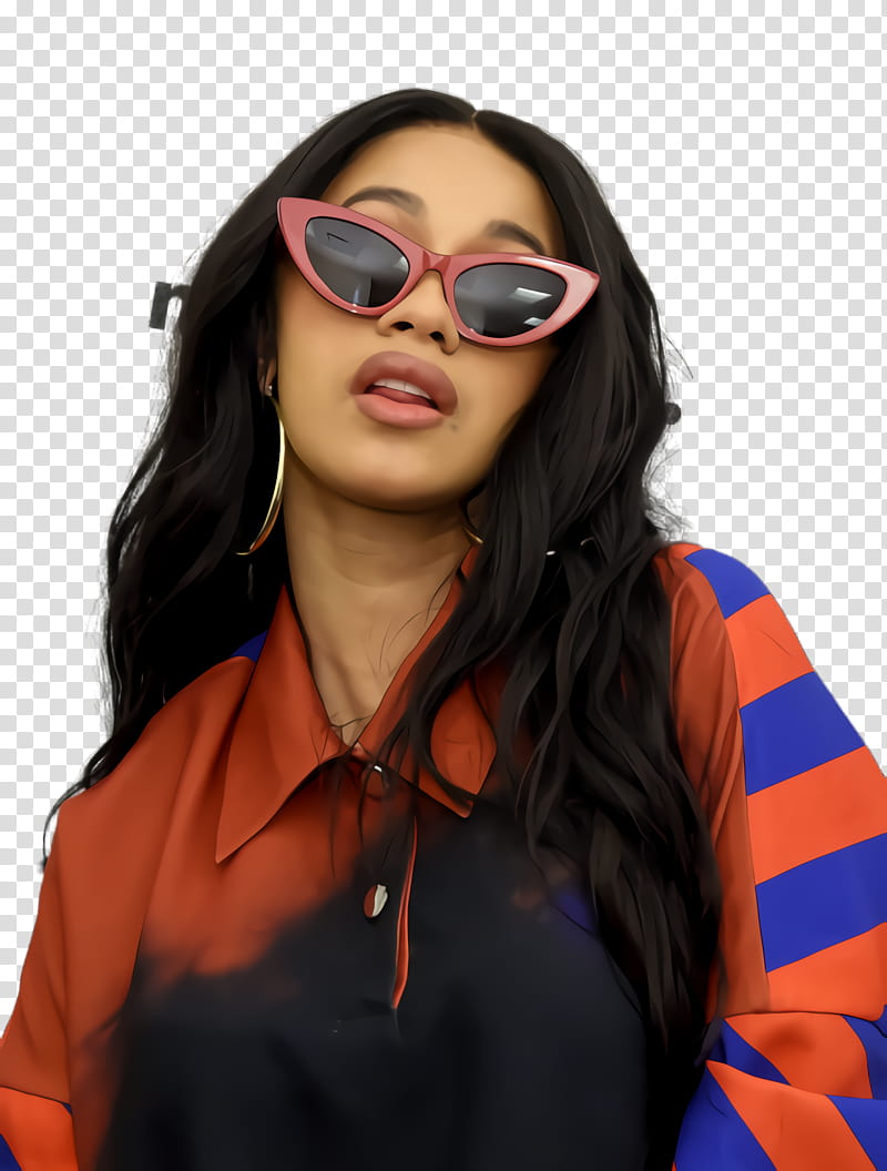 Cartoon Sunglasses, Cardi B, Music, American Rapper, MTV Video Music Award, Invasion Of Privacy, Be Careful, Actor transparent background PNG clipart