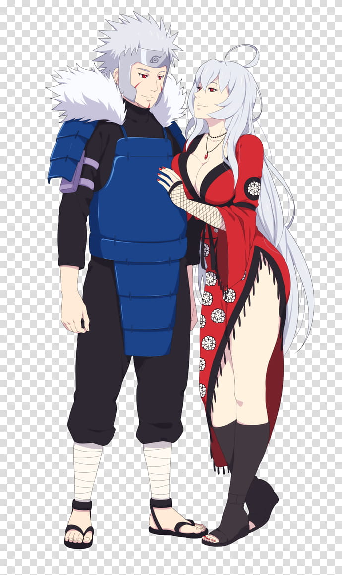 Tobirama and gin senju husband and wife~, two Naruto characters illustration transparent background PNG clipart