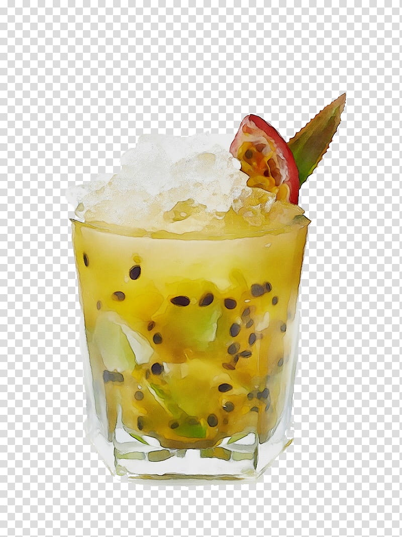 Drink cocktail garnish food caipiroska caipirinha Watercolor Paint