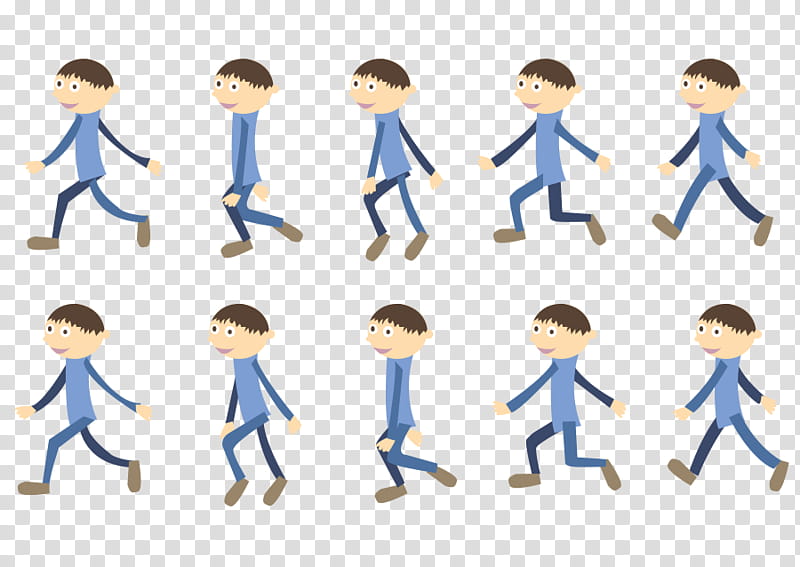 walking person animation clipart