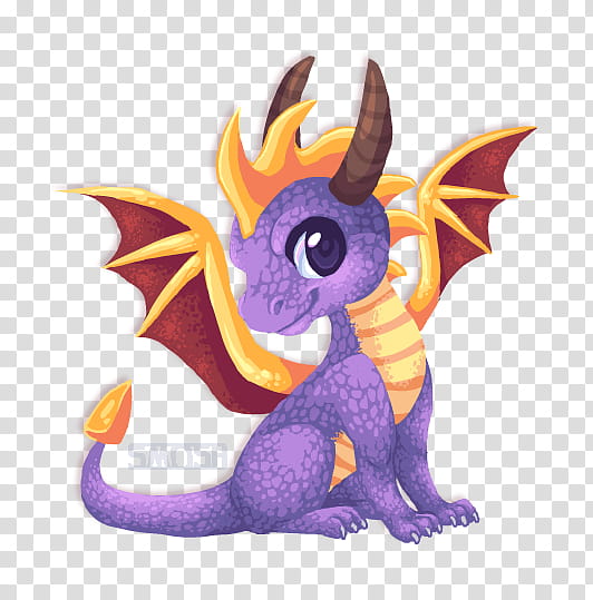 Spyro, purple dragon illustration transparent background PNG clipart