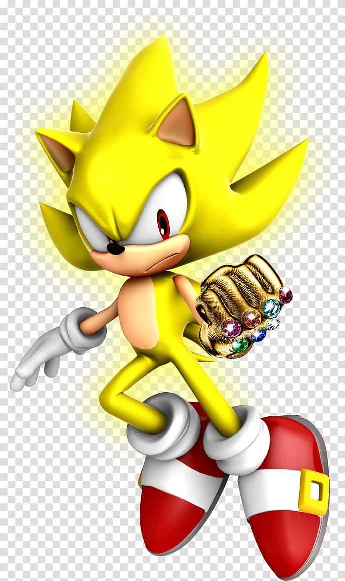 Super Sonic The Hedgehog And The Chaos Gauntlet transparent background PNG clipart