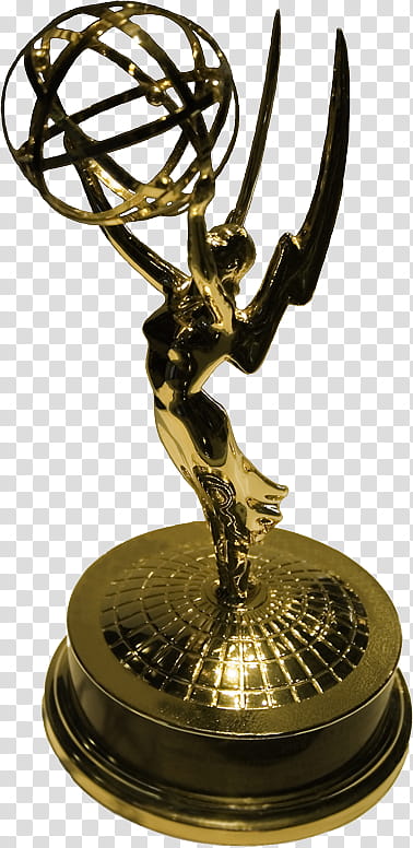 Trophy, Emmy Award, Television, Music, Primetime Emmy Award, News Documentary Emmy Award, 60 Minutes, Metal transparent background PNG clipart