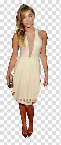 Miley Cyrus People Choice Awards, women's white sleeveless dress transparent background PNG clipart