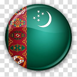 Flag Icons Asia, Turkmenistan transparent background PNG clipart