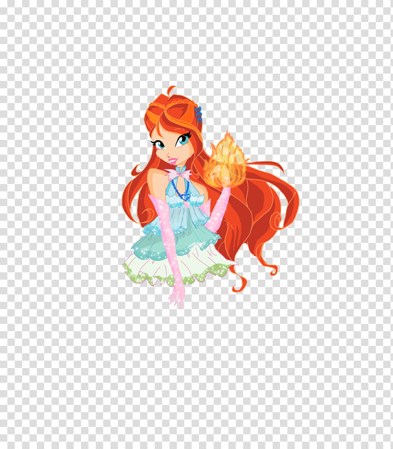 Bloom Enchantix without wings, Winx Club chracter transparent background PNG clipart