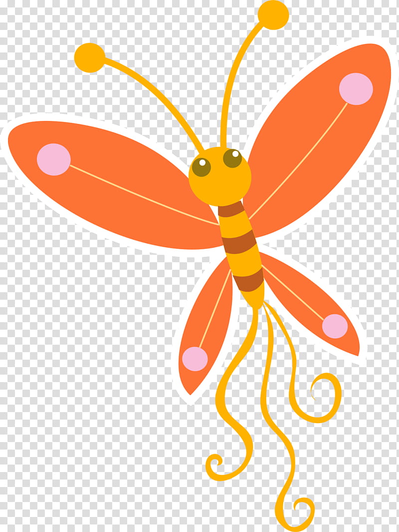 Background Motif, Insect, Butterfly, Cartoon, Dragonfly, Orange, Yellow, Wing transparent background PNG clipart