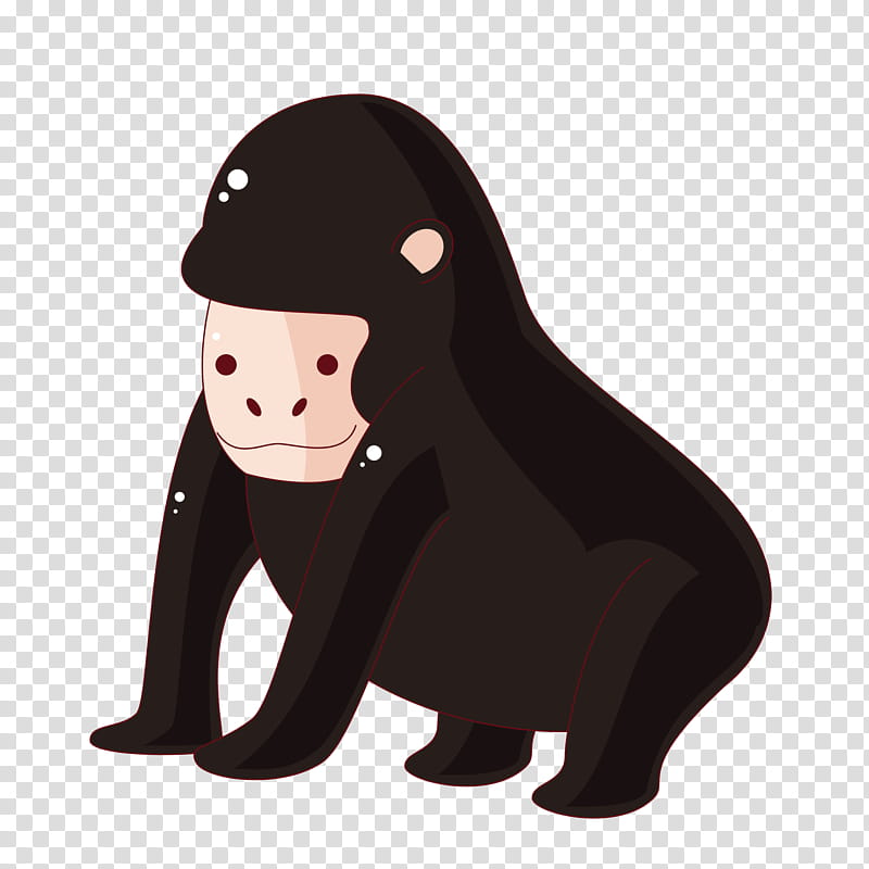 Monkey, Baboons, Orangutan, Gorilla, Drawing, Animation, Black, Great Ape transparent background PNG clipart