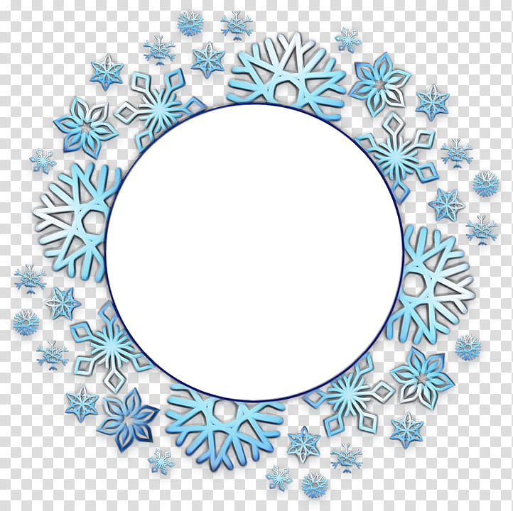 Christmas Borders, Snowflake, BORDERS AND FRAMES, Christmas Day, Circle, Aqua transparent background PNG clipart