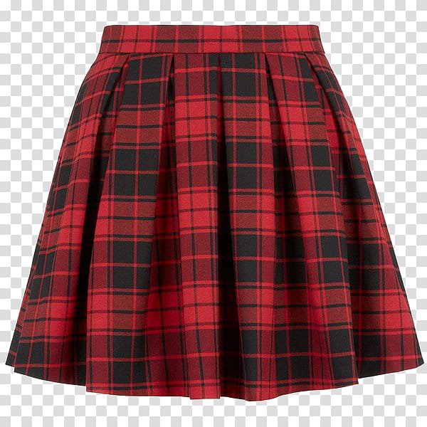 AESTHETIC, red and black plaid skirt transparent background PNG clipart