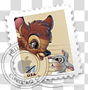 Disney Stamps Friendship, bambi stamp icon transparent background PNG clipart