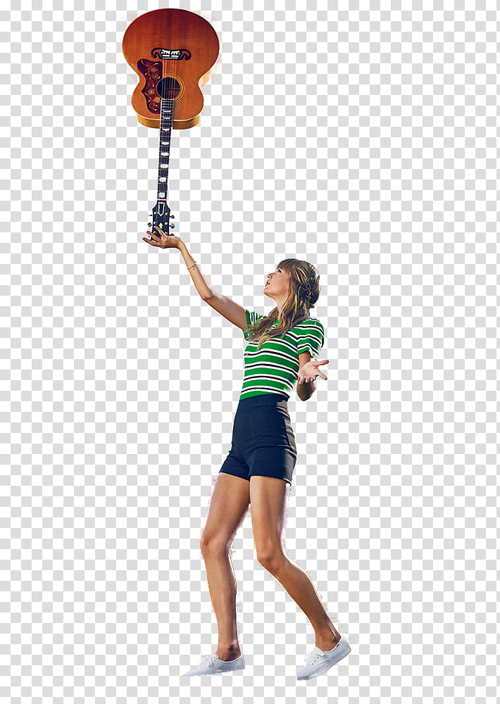 Taylor Swift, woman balancing guitar transparent background PNG clipart