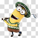 Minnions and more s, minion wearing green and white shirt illustration transparent background PNG clipart