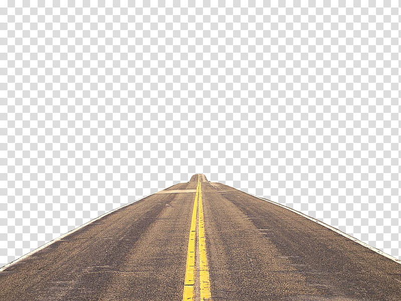 , brown pavement with yellow lines transparent background PNG clipart