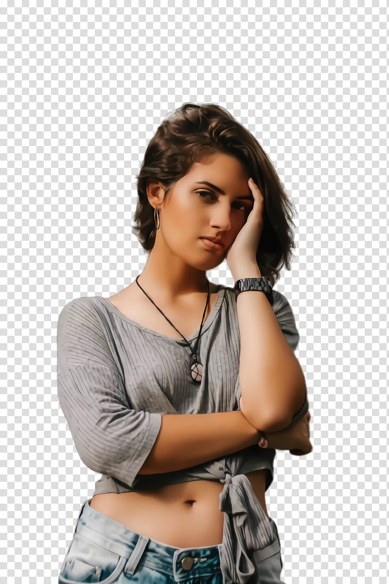 shoot shoulder hairstyle sitting arm, Shoot, Abdomen, Fashion Model, Neck, Cool transparent background PNG clipart