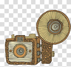 Super  , brown and white camera illustration transparent background PNG clipart