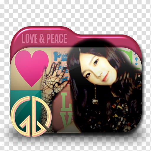 SNSD Love and Peace Folder Icon , Taeyeon Peace, Love & Peace folder icon transparent background PNG clipart