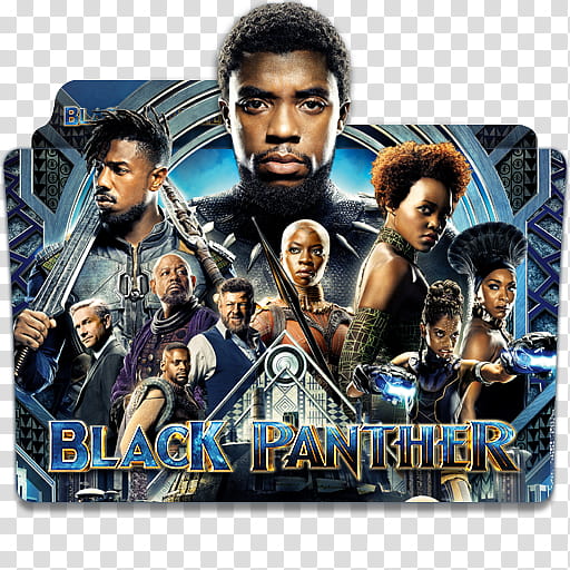 Black Panther  Folder Icon Pack, Black Panther v transparent background PNG clipart