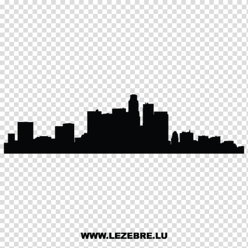 New York City, Los Angeles, Skyline, Wall Decal, Poster, Silhouette, Text, Black And White transparent background PNG clipart