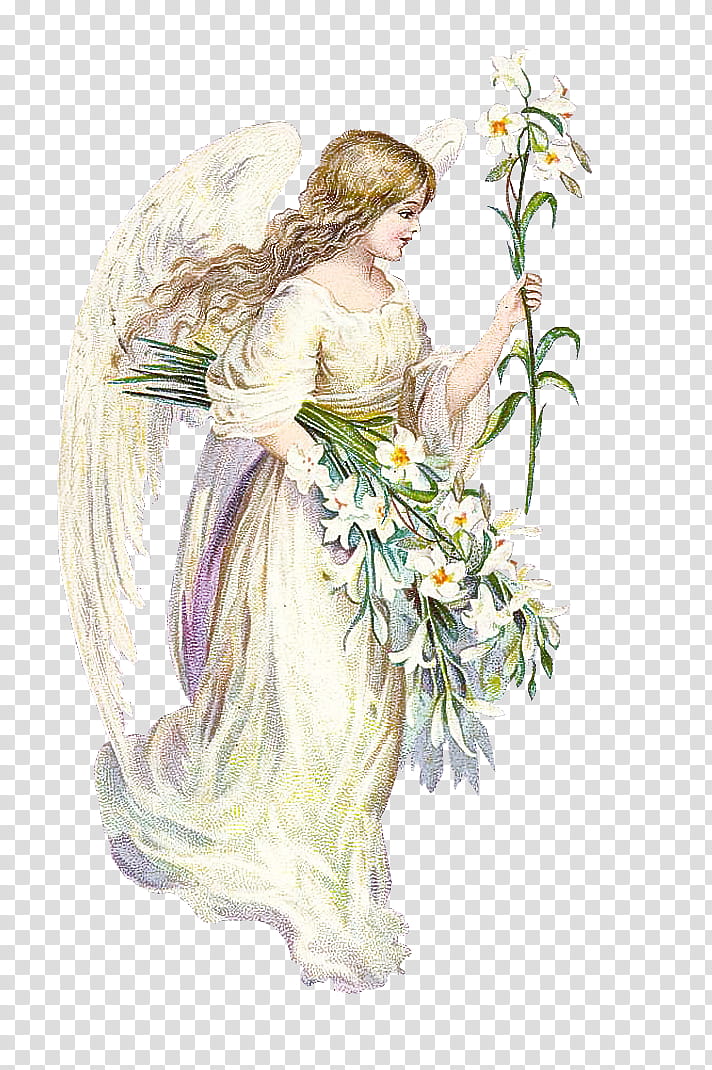 angel fictional character plant flower cut flowers, Supernatural Creature, Costume Design transparent background PNG clipart