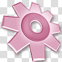 Icons, Control Panel, pink gear art transparent background PNG clipart
