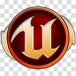 Unreal Tournament  New Badge, orange and gold U logo transparent background PNG clipart