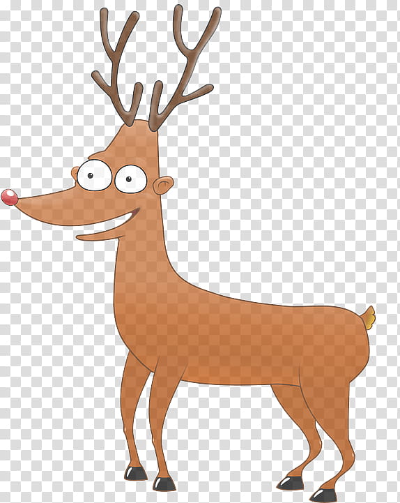 Reindeer, Antler, Cartoon, Fawn, Elk, Tail transparent background PNG clipart