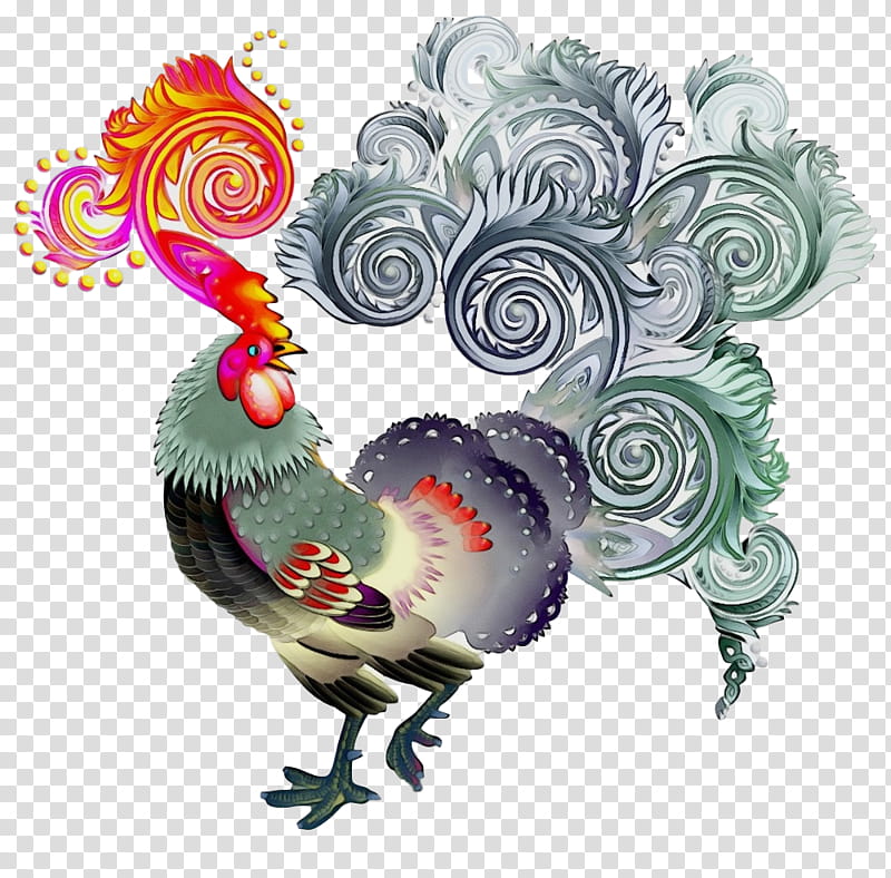 chicken bird rooster live poultry, Watercolor, Paint, Wet Ink, Live, Fowl transparent background PNG clipart