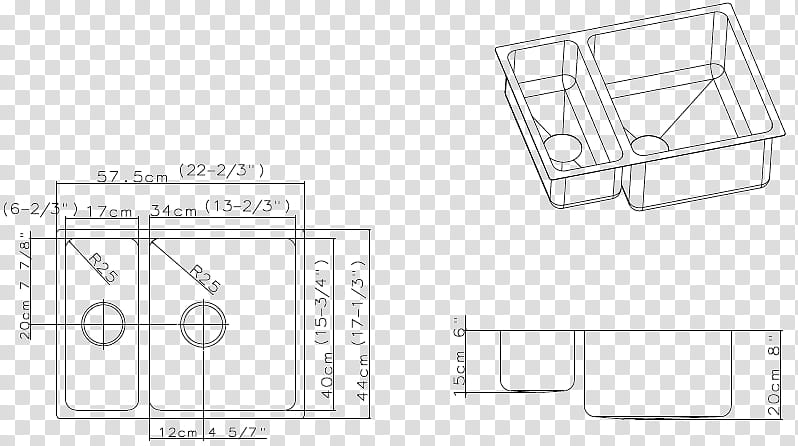 Kitchen, Sink, Stainless Steel, Kitchen Sink, Bowl, Technical Drawing, Furniture, Household Hardware transparent background PNG clipart