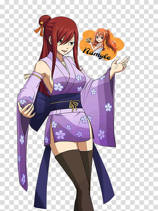 Erza Scerlet Render, female animated character art transparent background PNG clipart