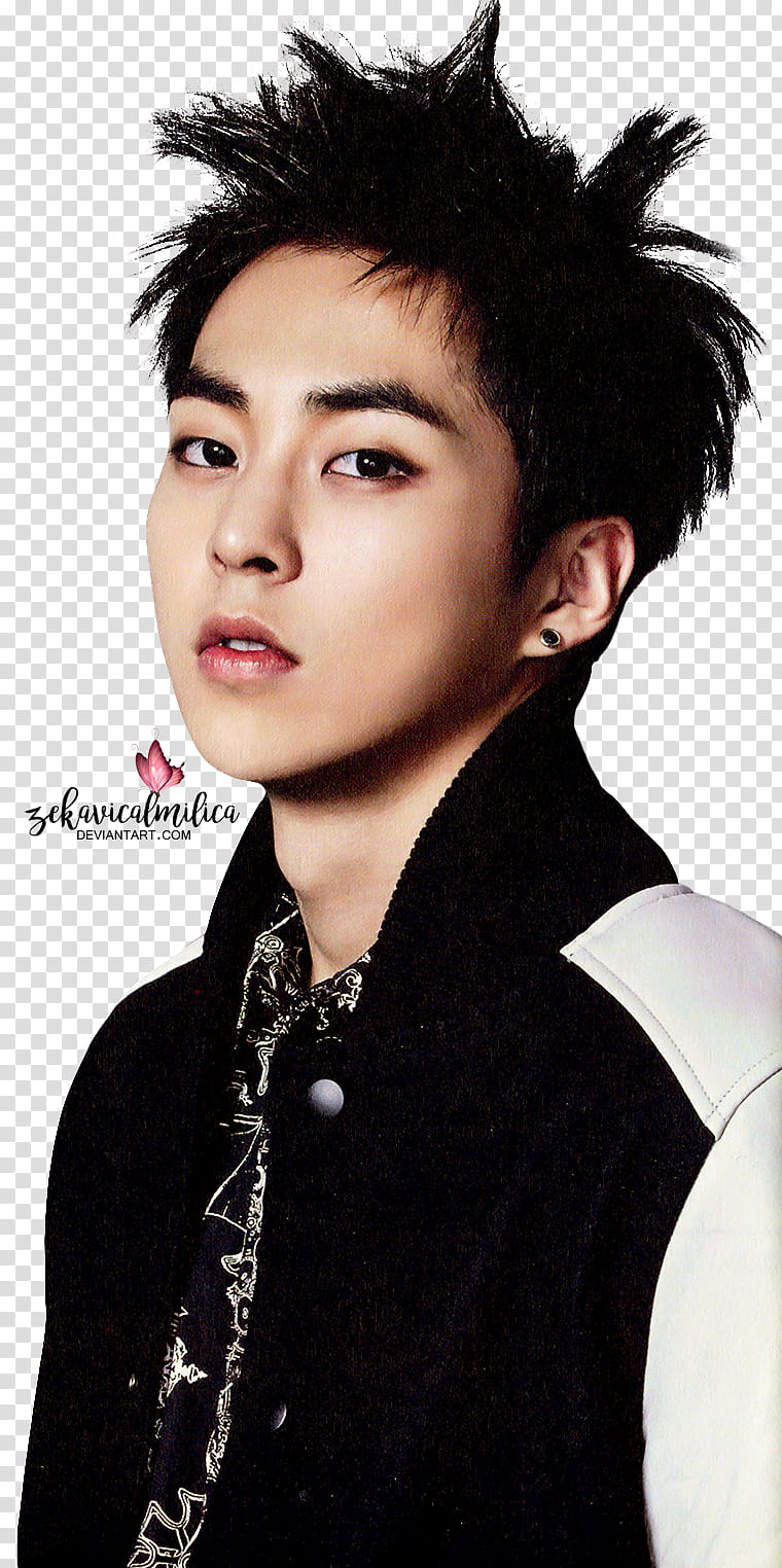 EXO Xiumin  Season Greetings, man in black collared top transparent background PNG clipart