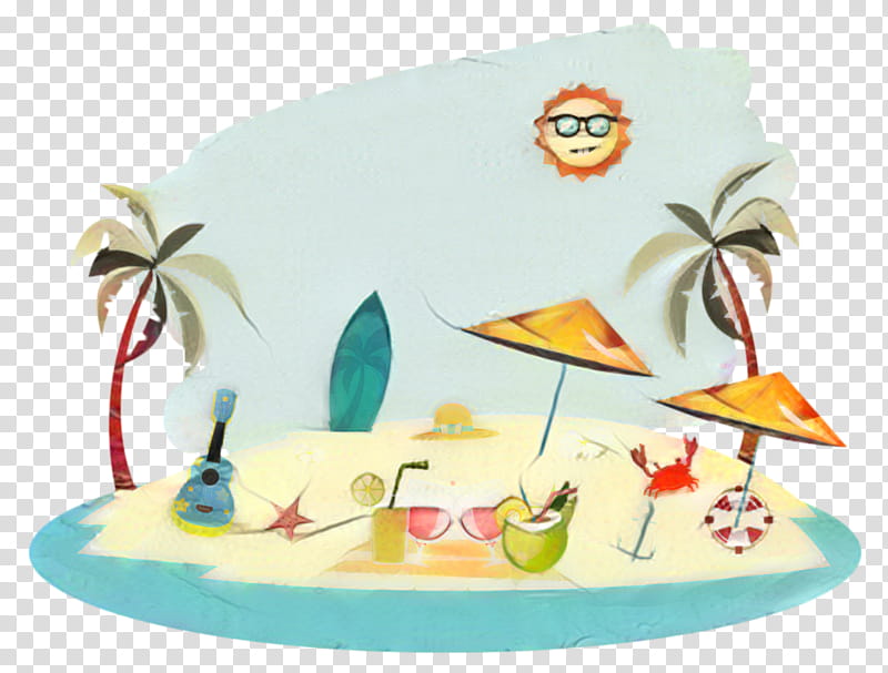 summer beach cartoon