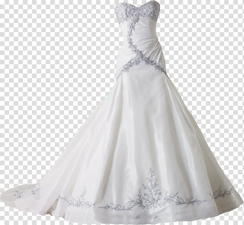 , white sweetheart neckline gown transparent background PNG clipart