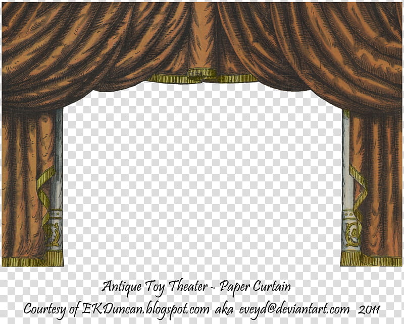 Copper Toy Theater Curtain , brown curtain transparent background PNG clipart