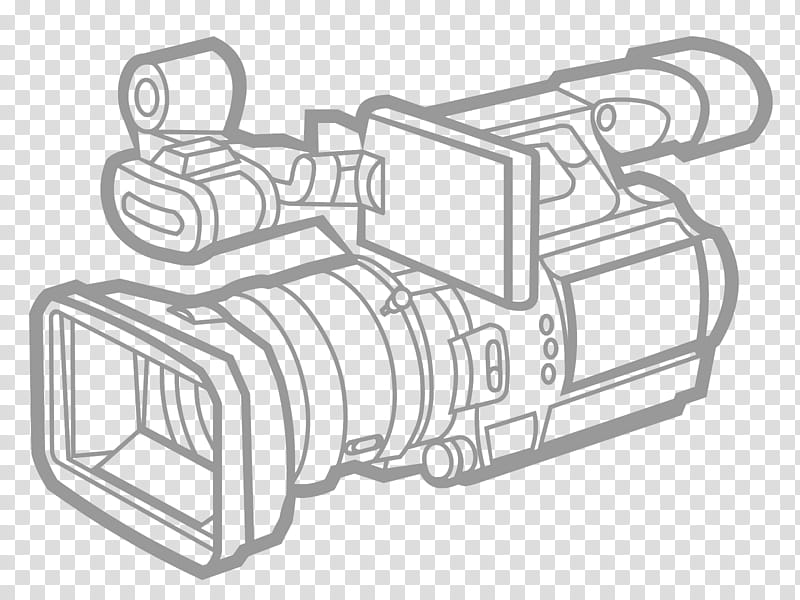 Camera, Digital Video, Video Cameras, Drawing, Movie Camera, Film, Black And White
, Line Art transparent background PNG clipart