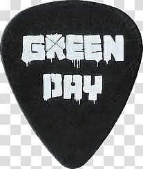 logos de Green Day, gray and white Green Day guitar pick transparent background PNG clipart