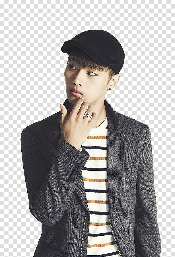 Vixx Renders, man in gray suit jacket wearing black hat transparent background PNG clipart