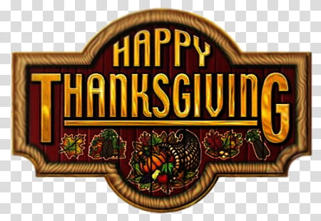 Happy Thanksgiving signage transparent background PNG clipart
