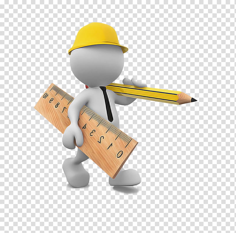 cartoon construction worker package delivery hard hat toy, Cartoon, Figurine, Job transparent background PNG clipart