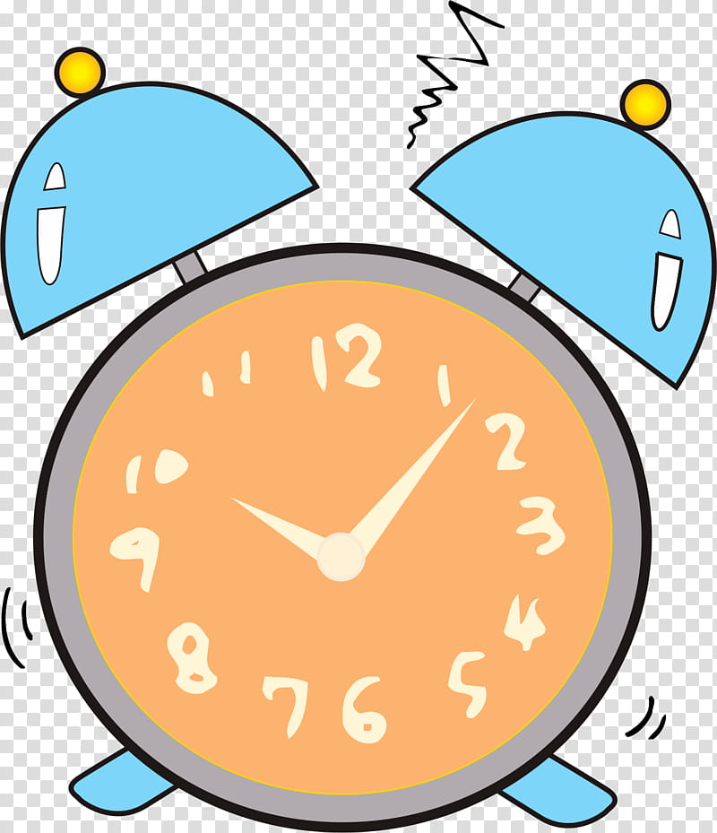 Clock, Alarm Clocks, Blue, Drawing, Watch, Color, Yellow, Orange transparent background PNG clipart