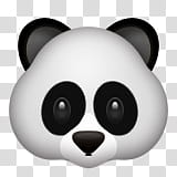 emojis, panda head transparent background PNG clipart