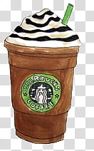 O, Starbucks Coffee frappe transparent background PNG clipart