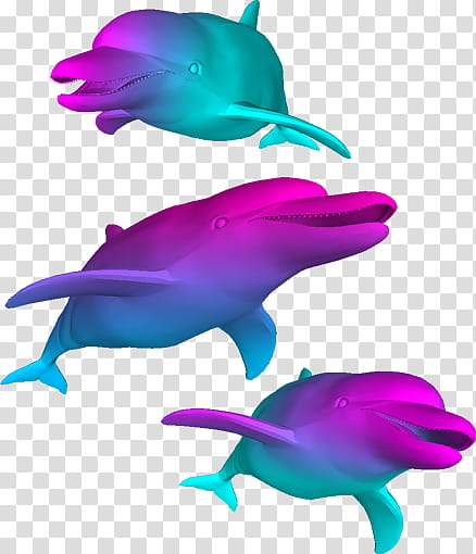 WEBPUNK , three teal and purple dolphin graphics transparent background PNG clipart