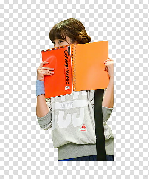 IU Set, woman covering face using book transparent background PNG clipart