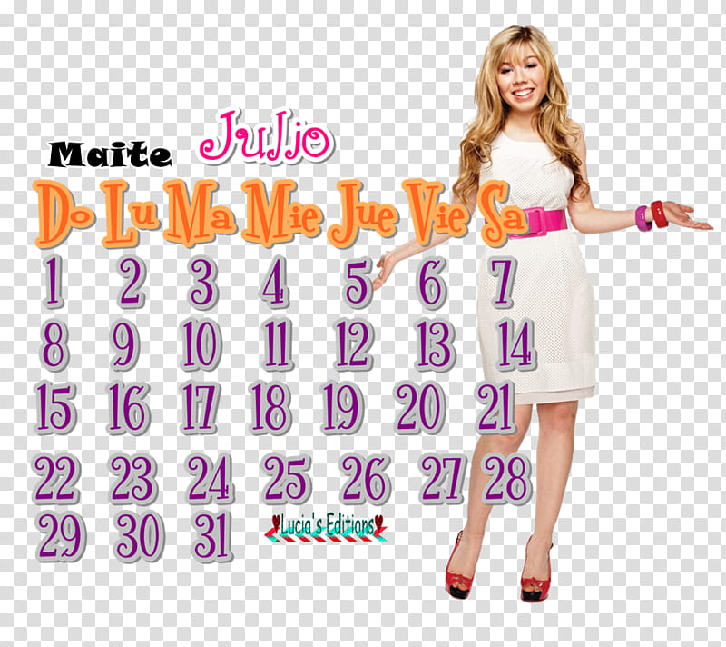 Calendario De Jennette McCurdy transparent background PNG clipart