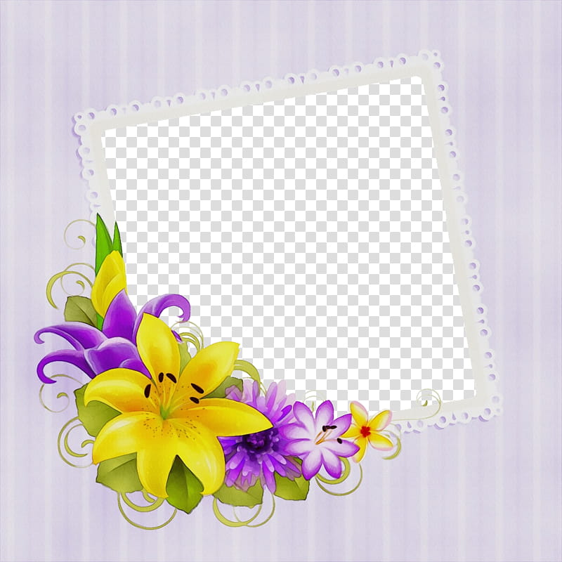 frame, Lily Rectangular Frame, Lily Frame, Floral Frame, Watercolor, Paint, Wet Ink, Violet transparent background PNG clipart