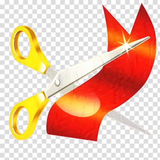 Opening Ceremony, Ribbon, Business, Cutting, Scissors, Building, GroundBreaking, Orange transparent background PNG clipart