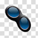 CP For Object Dock, black and blue glasses icon transparent background PNG clipart