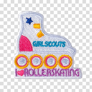 AESTHETIC GRUNGE, gray and multicolored i love rollerskating patch transparent background PNG clipart
